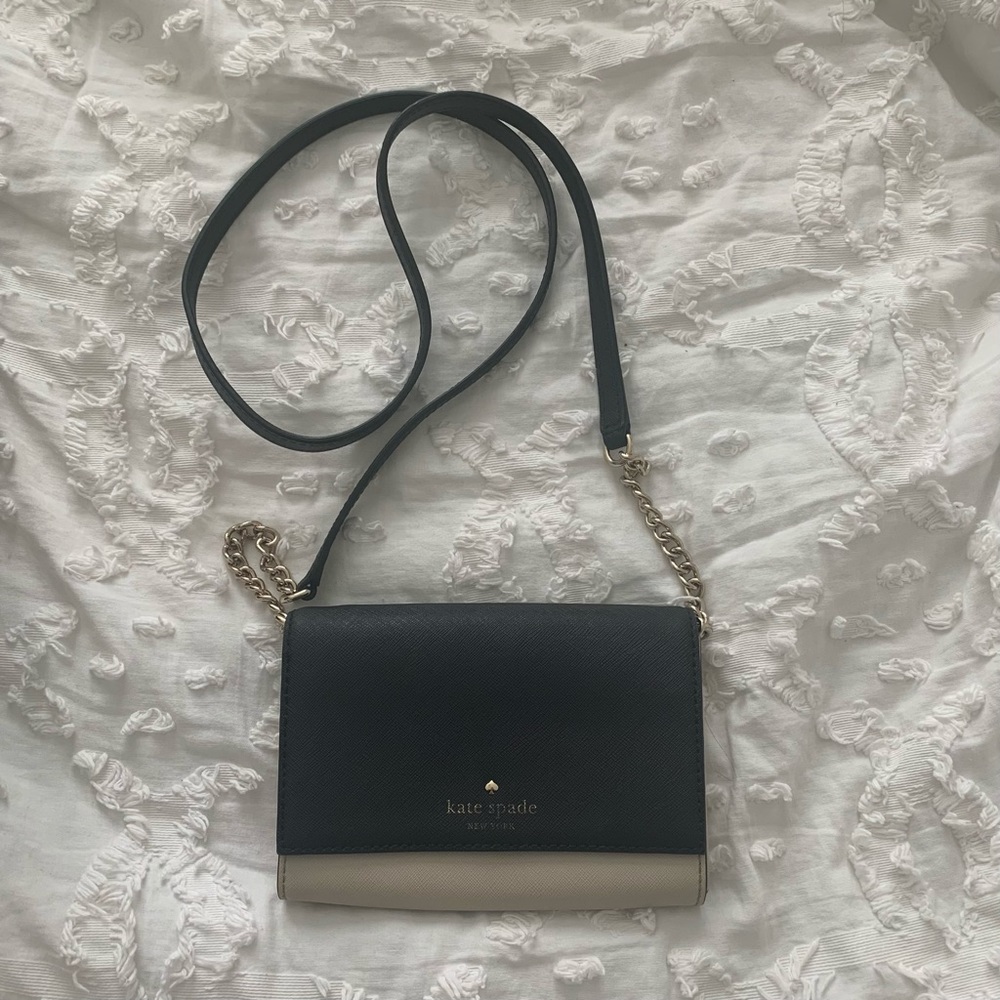 Black and beige Kate Spade purse